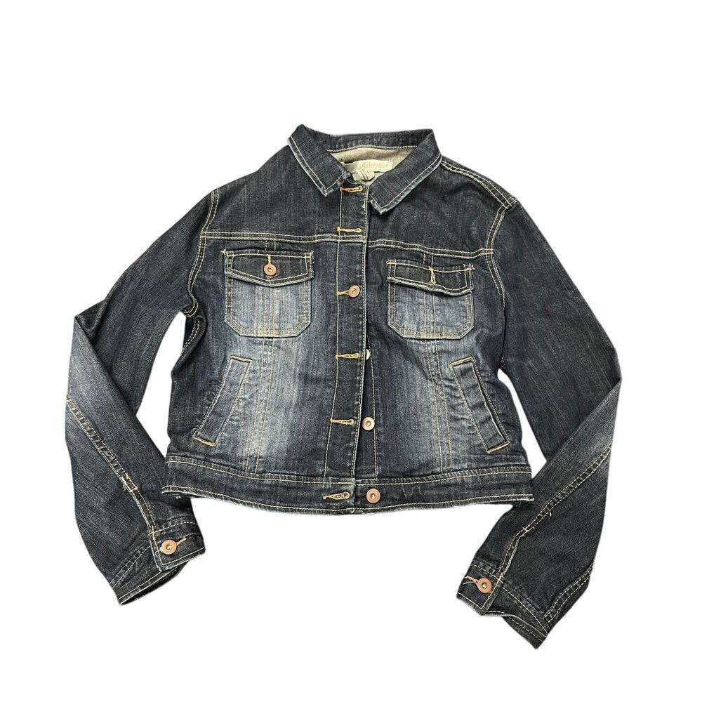 Sister Moon Denim Cropped Jacket, Size Medium